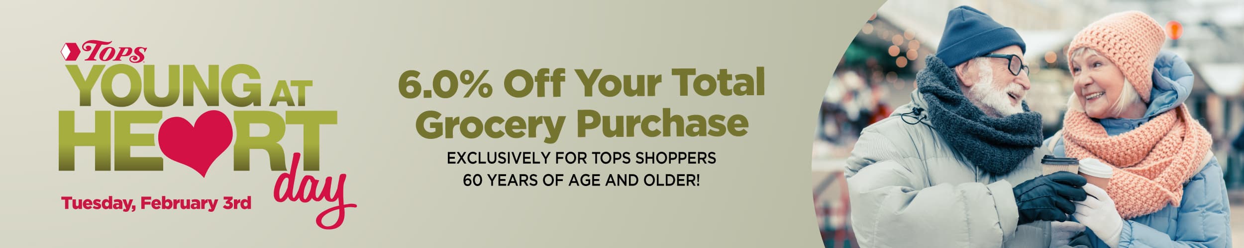 Young at Heart is Tuesday Fabruary 3rd