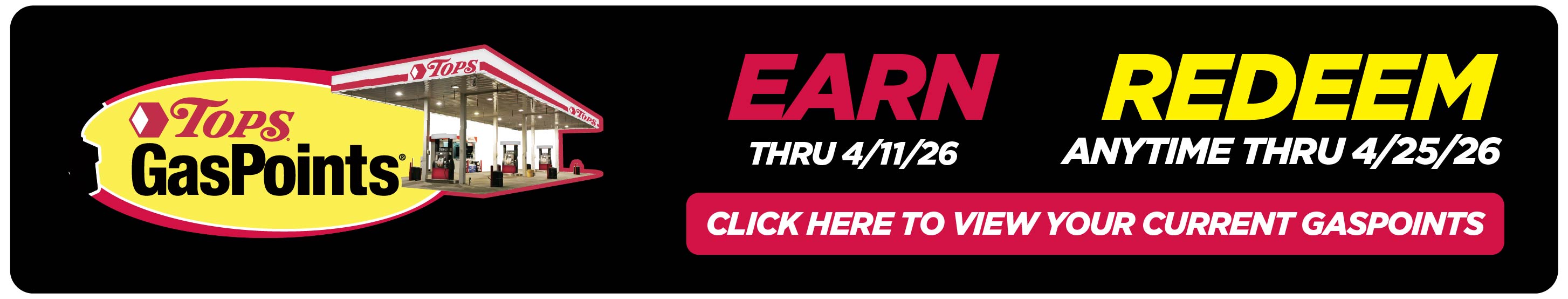 GasPoints Earn Redeem Dates